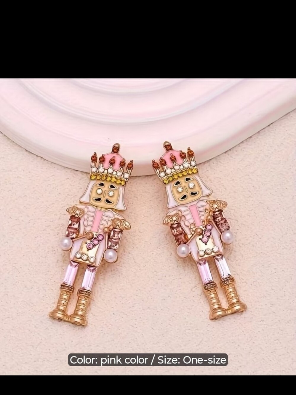 Pink Nutcracker Earrings